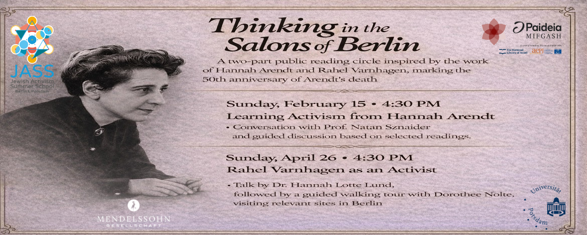 Rahel Varnhagen Reading Circle – Hannah Arendt Special Series 2026 - Rahel Varnhagen Reading Circle - Hannah Arendt Special Series 2026
